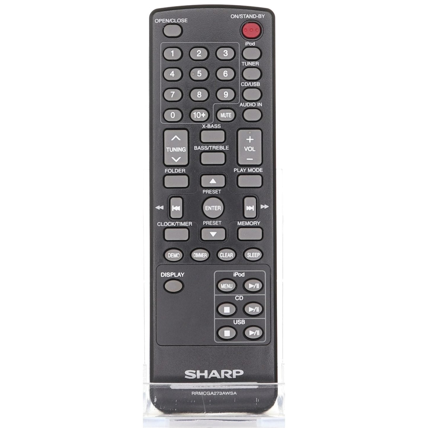 Sharp RRMCGA273AWSA Audio Remote Control