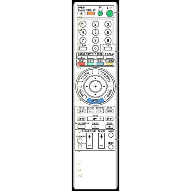 Sony RMT-B106A Blu-ray Disc Remote Control - 1-487-389-11