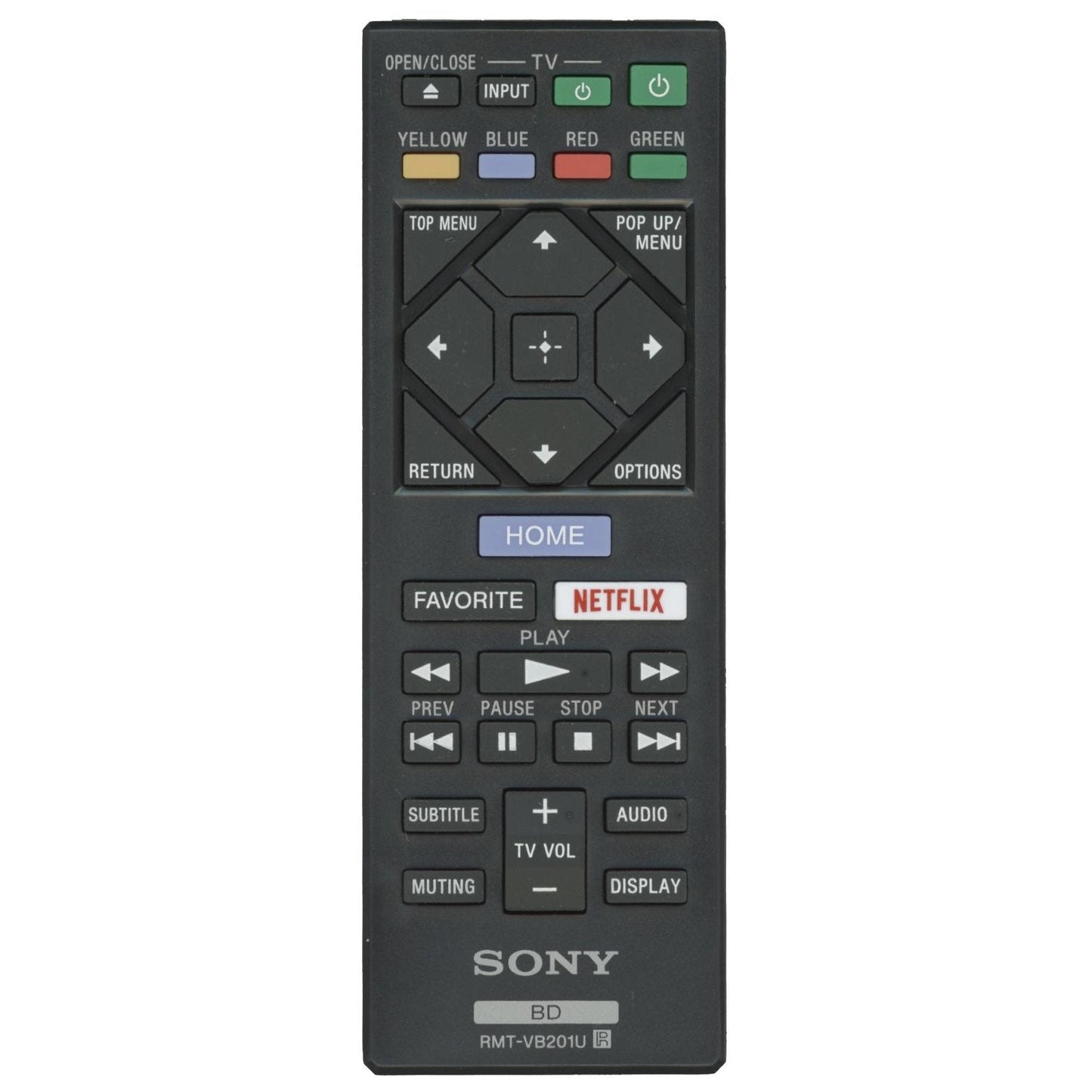Sony RMT-VB201U Blu-ray Disc Remote Control - 1-493-123-12