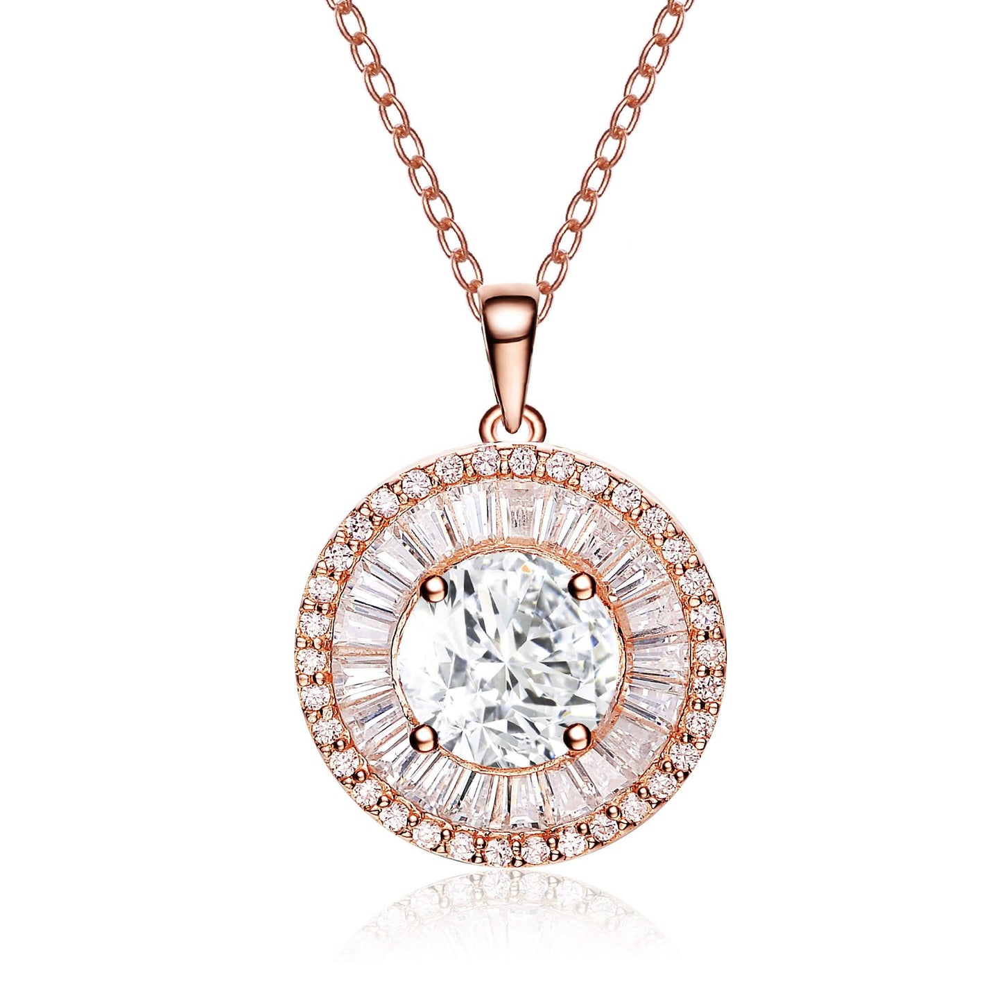 Sterling Silver with Rose Gold Plated Pendant