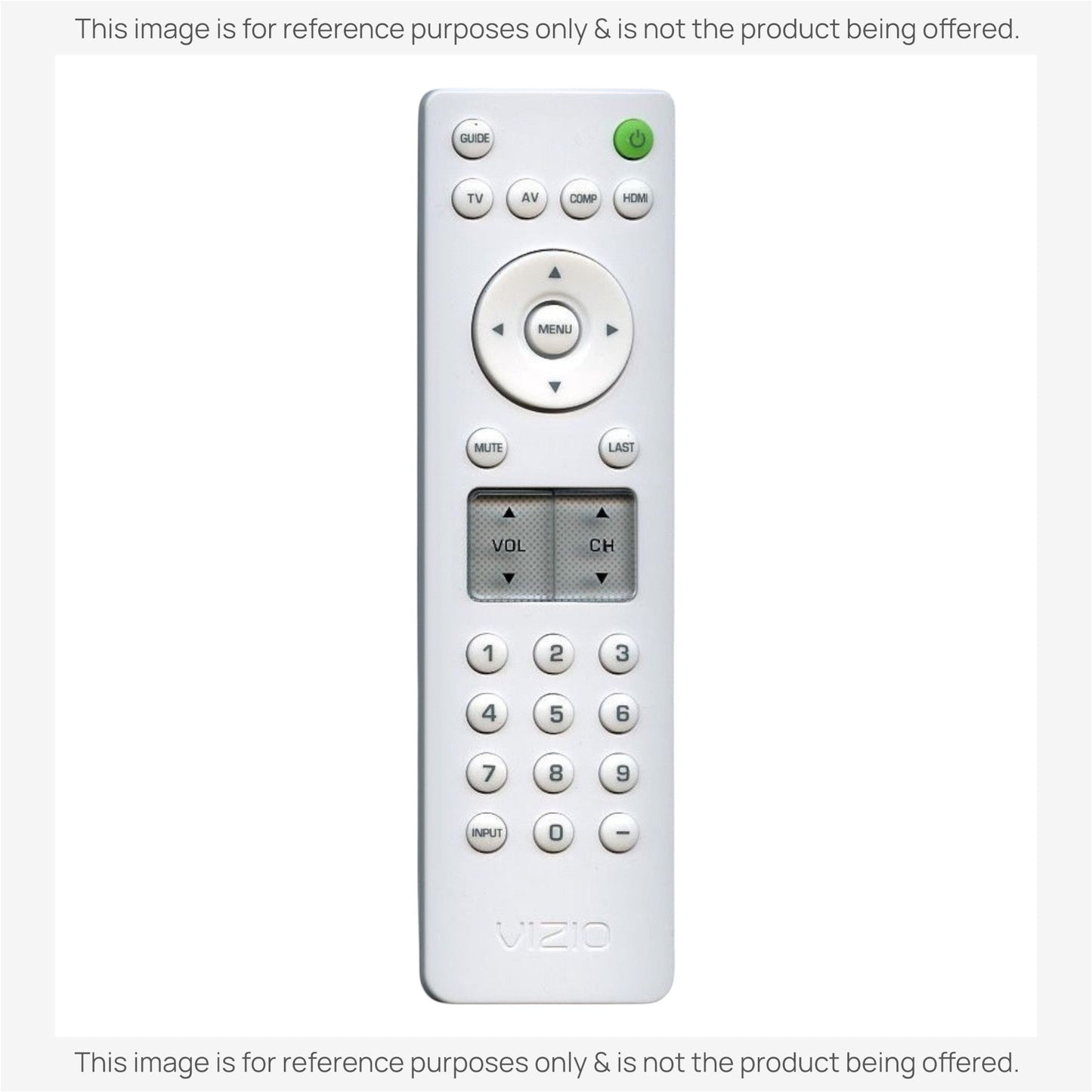 Vizio VR2/GreenWhite TV Remote Control