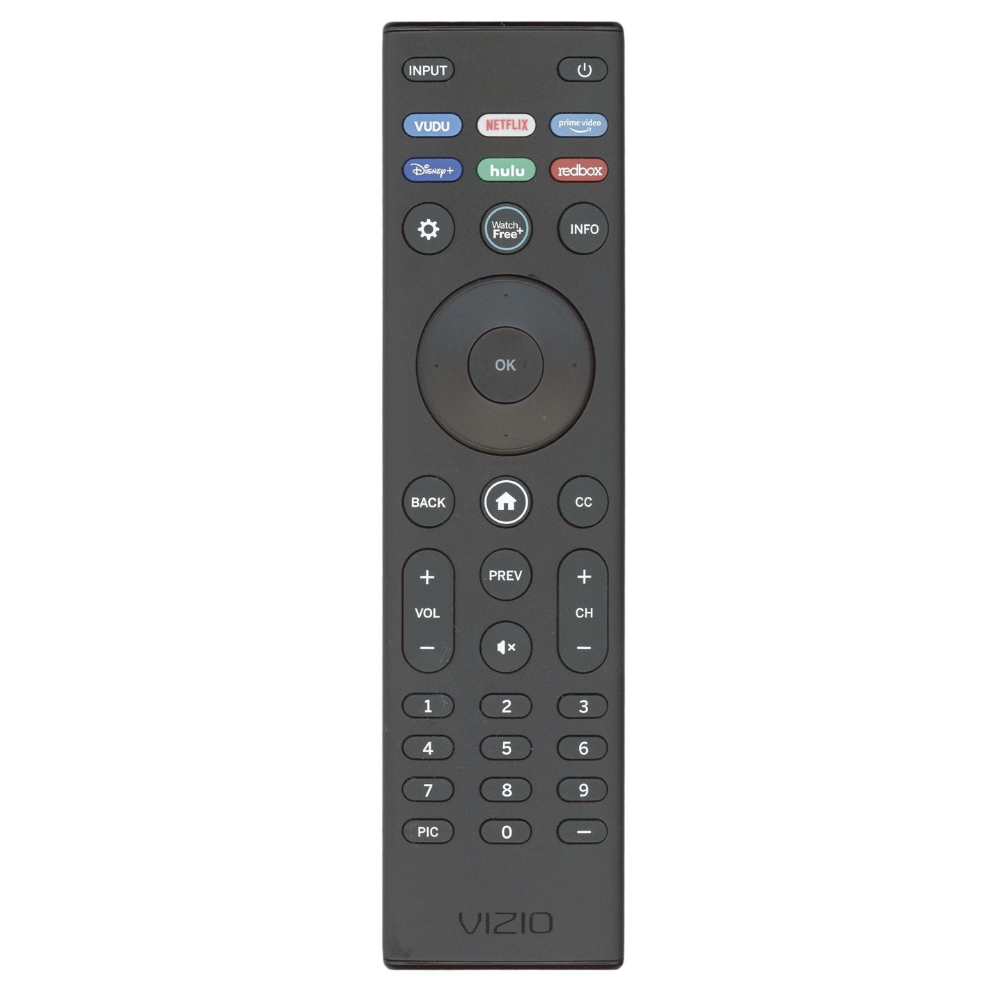 Vizio XRT140L Smartcast TV Remote Control - Vudu, Netflix, Prime, Disney +, Hulu, RedBox - XRT140L