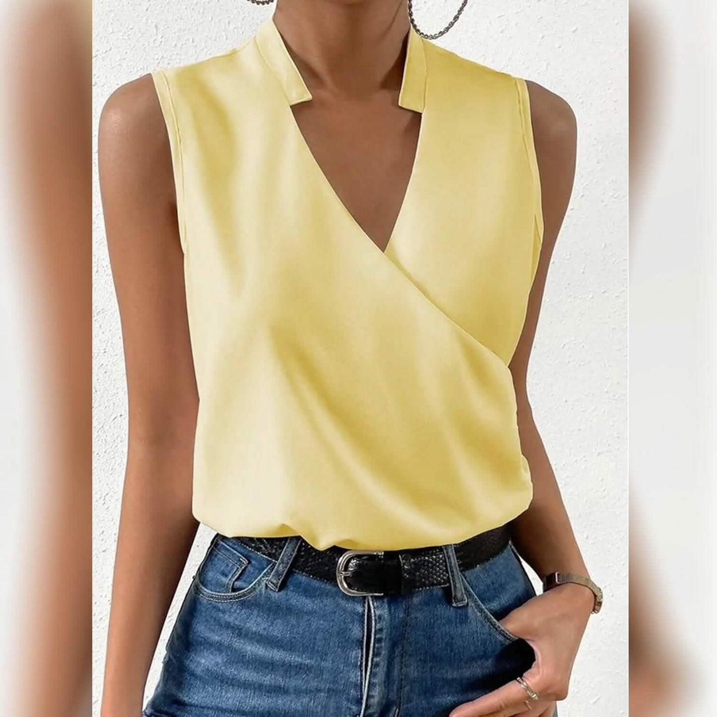Women's Tank Top Plain Sleeveless V Neck