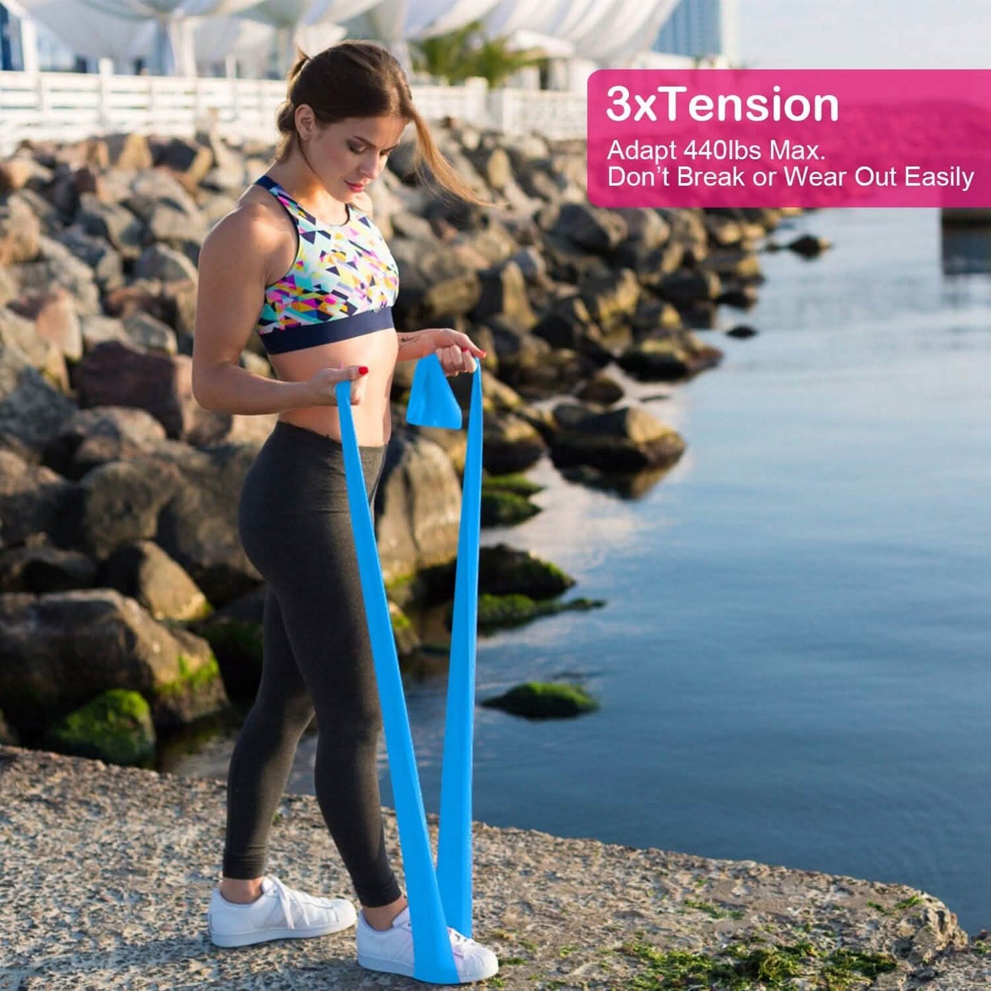 Yoga Resistance Band 3 Sets Non-Toxic Skin-Friendly