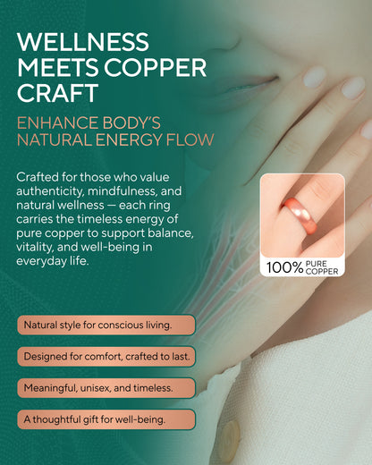 Pure Copper Rings Set - Domed (6mm)