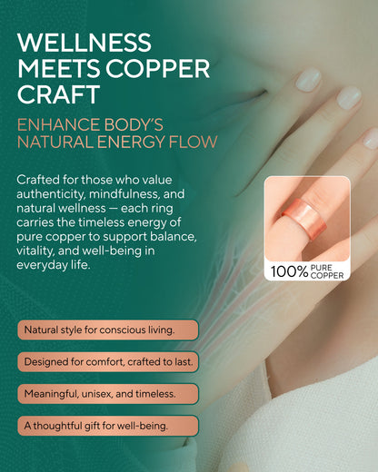 Pure Copper Rings – Hammered (10mm)