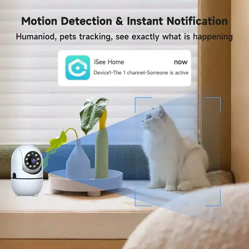 2-Pack: Wireless Security Cameras – 355° Rotation, Night Vision, Motion Detection, Two-Way Audio