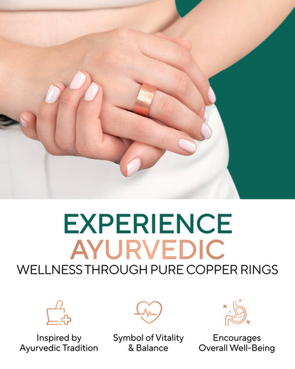 Pure Copper Rings – Hammered (10mm)