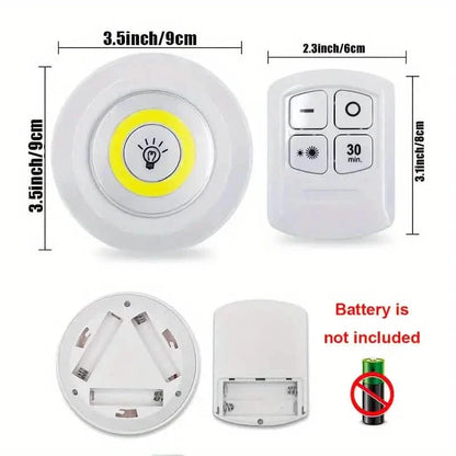 5pcs Smart Wireless LED Under-Cabinet Lights – Remote Control