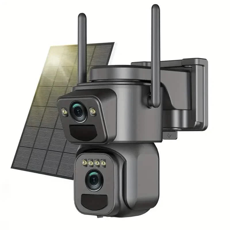 Solar WiFi Security Camera – 360° View, 10x Zoom, Night Vision & Motion Detection