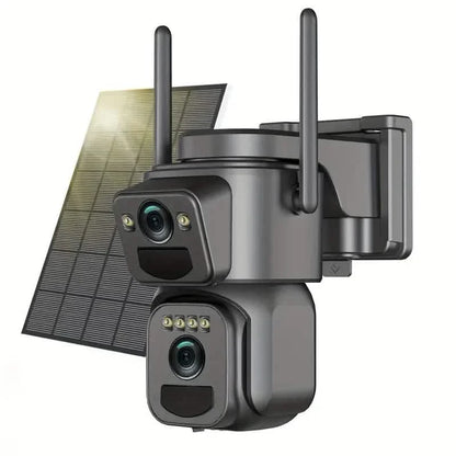 Solar WiFi Security Camera – 360° View, 10x Zoom, Night Vision & Motion Detection