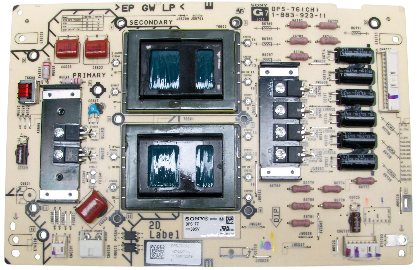 Sony 1-474-327-11 / DPS-77-CH-G7 Power Supply for XBR-55HX929