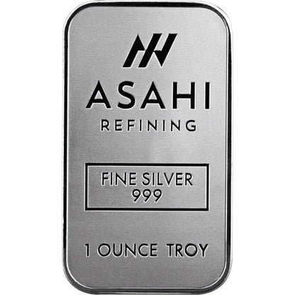 1 oz Silver Bar - Asahi .999 Fine Silver