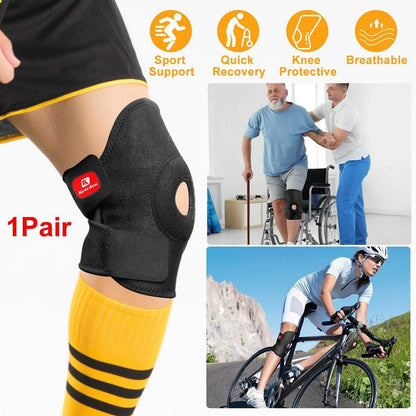 1-Pair: Adjustable Knee Support Compression