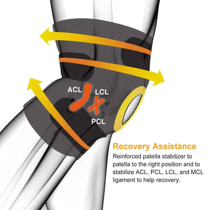 1-Pair: Adjustable Knee Support Compression