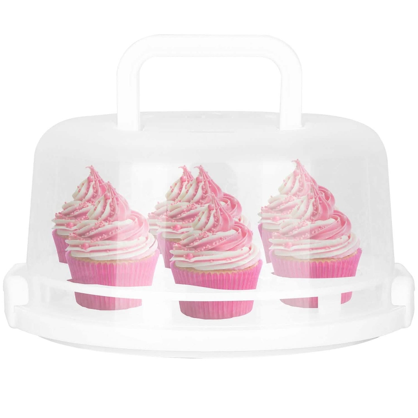 10" Cake Storage Container with Handle Plastic Cake Box
