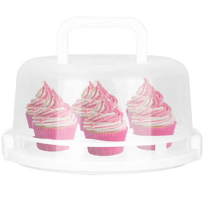 10" Cake Storage Container with Handle Plastic Cake Box