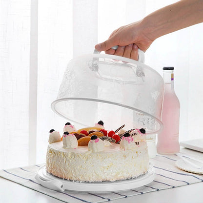 10" Cake Storage Container with Handle Plastic Cake Box