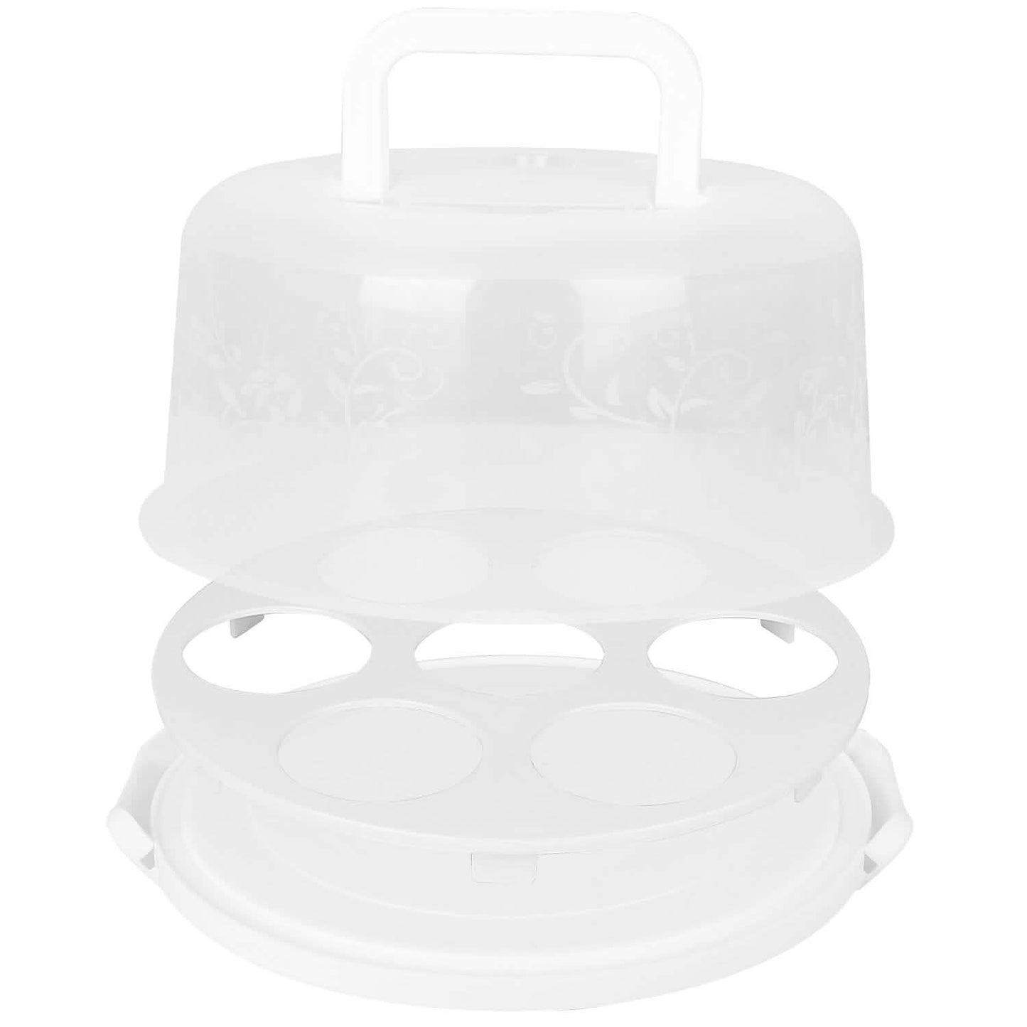 10" Cake Storage Container with Handle Plastic Cake Box