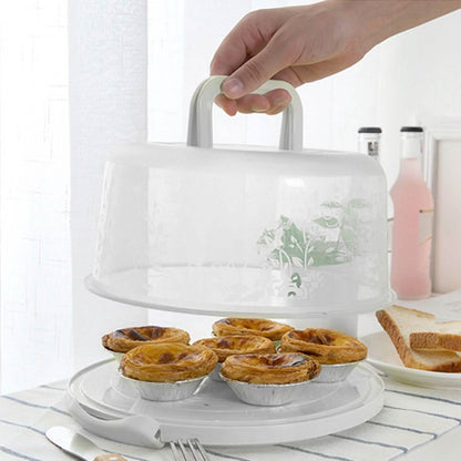 10" Cake Storage Container with Handle Plastic Cake Box