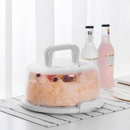 10" Cake Storage Container with Handle Plastic Cake Box