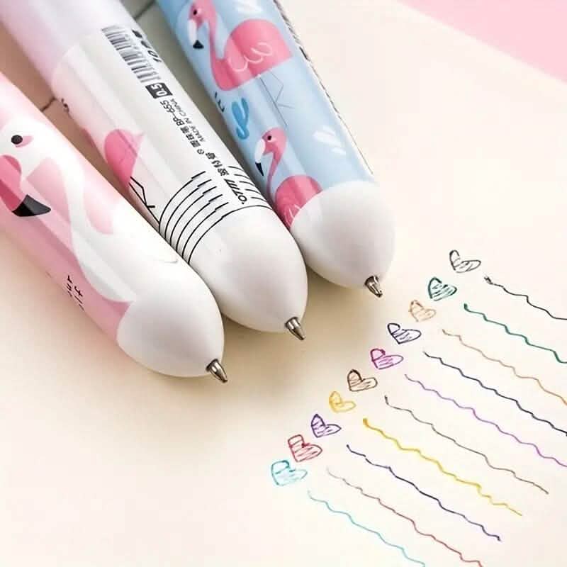10 Color Ballpoint Pen Kawaii Stationery Cute Pen