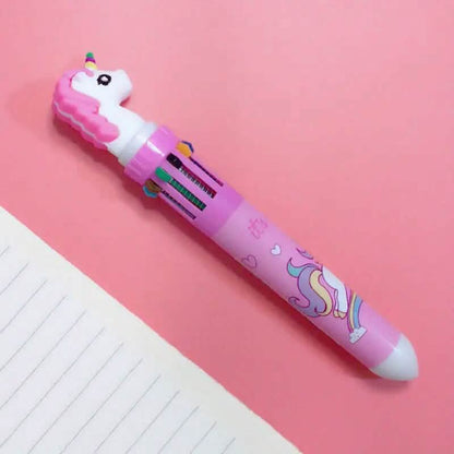 10 Color Ballpoint Pen Kawaii Stationery Cute Pen
