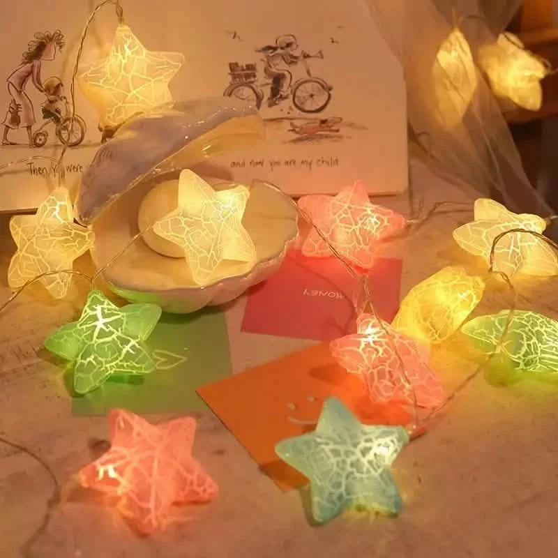 10-Light Crack Star String Lights
