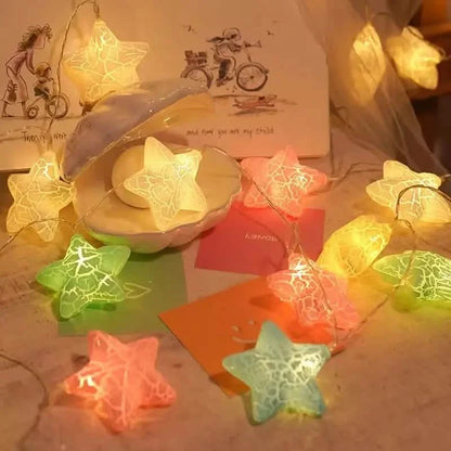 10-Light Crack Star String Lights