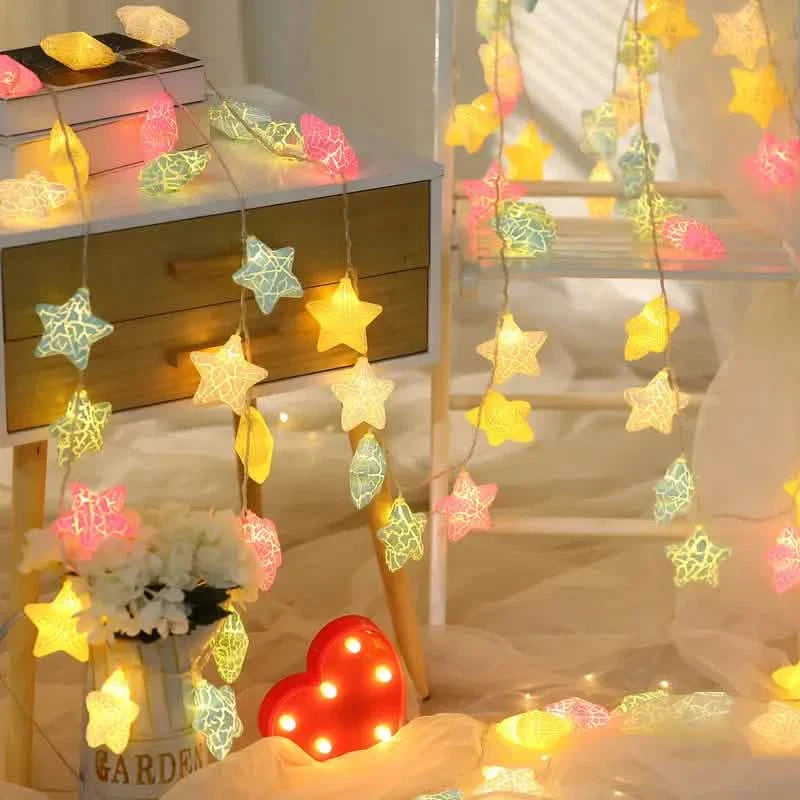 10-Light Crack Star String Lights