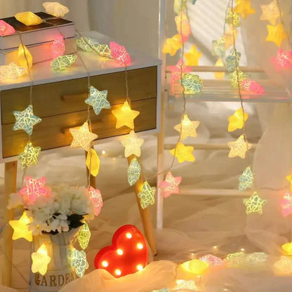 10-Light Crack Star String Lights