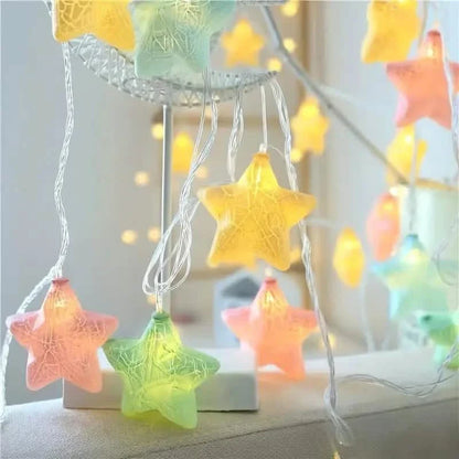 10-Light Crack Star String Lights