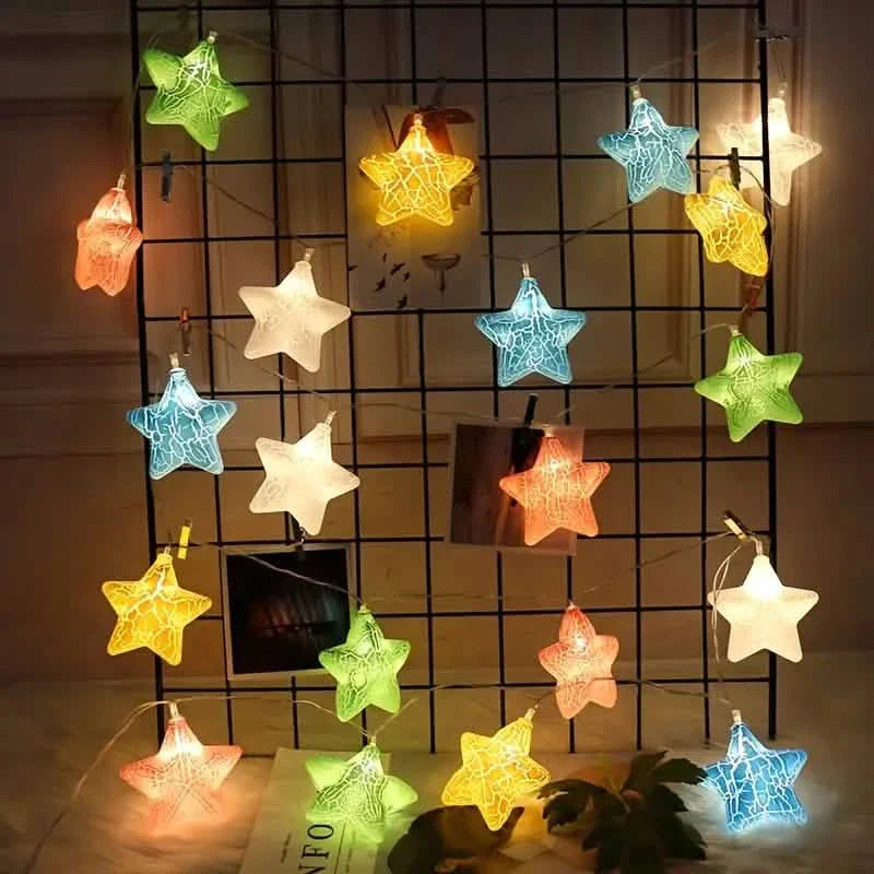 10-Light Crack Star String Lights