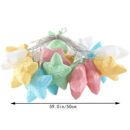 10-Light Crack Star String Lights
