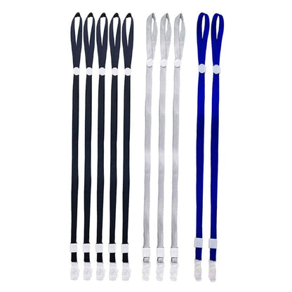 10-Pack: Adjustable Face Mask Loop Extender Id Name Badges CDC Card Holder Lanyards