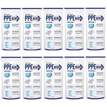 10-Pack: All-In-One Personal Protection Kit To Go