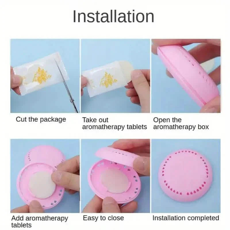 10-Pack: Aromatherapy Air Fresheners - Solid Deodorizer Tablets with Extra Shell