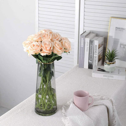10-Pack: Nubry Artificial Silk Rose Flower Bouquet
