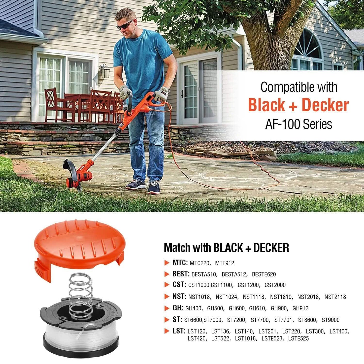 10-Pack: Replacement Spool AGPtEK Line String Trimmer