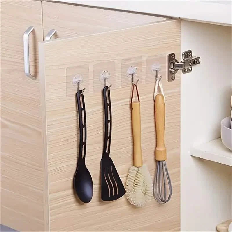 10-Pack: Self-Adhesive Wall Hooks