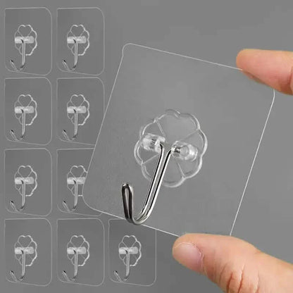 10-Pack: Self-Adhesive Wall Hooks