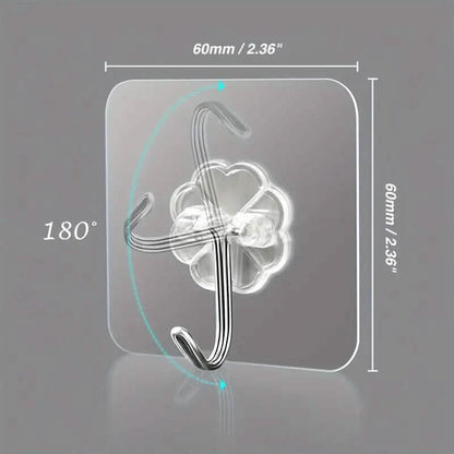 10-Pack: Self-Adhesive Wall Hooks