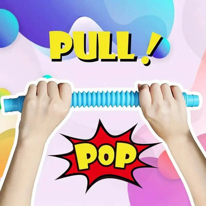 10-Pack: Sensory Pop Plastic Fidget Tubes Toy Set