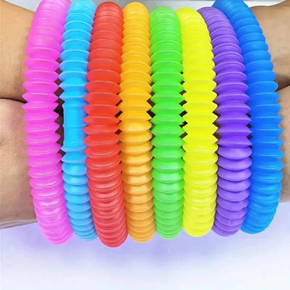 10-Pack: Sensory Pop Plastic Fidget Tubes Toy Set