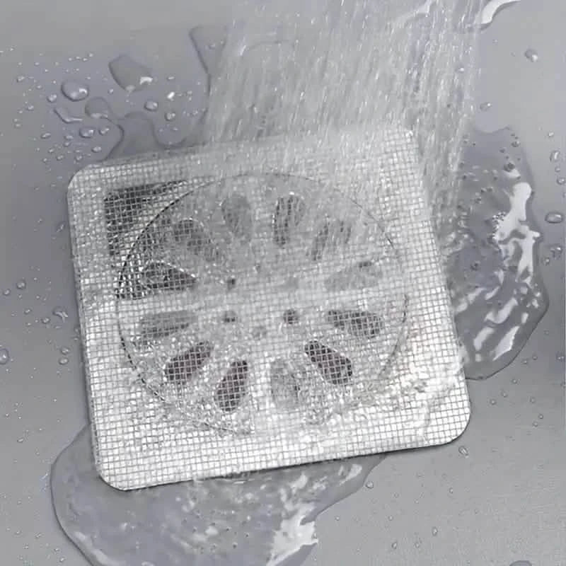 10-Pack: Shower Drain Hair Catcher Waterproof Mesh Stickers