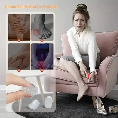 10-Pack: Transparent Toe Protector - Soft and Comfortable Toe Cover