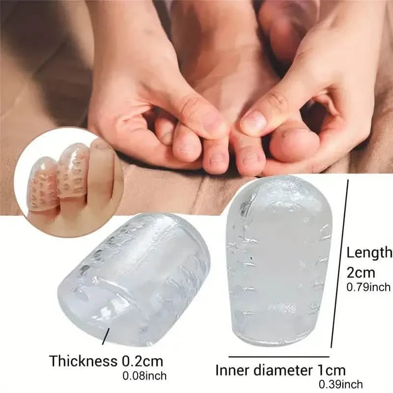 10-Pack: Transparent Toe Protector - Soft and Comfortable Toe Cover