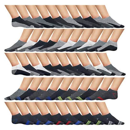 10-Pairs: Men's Active Low-Cut Ankle Socks
