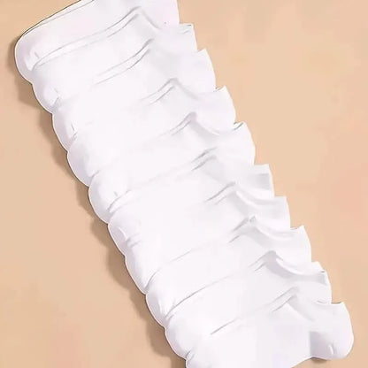 10-Pairs: Men's Plain Knitted Lining Socks