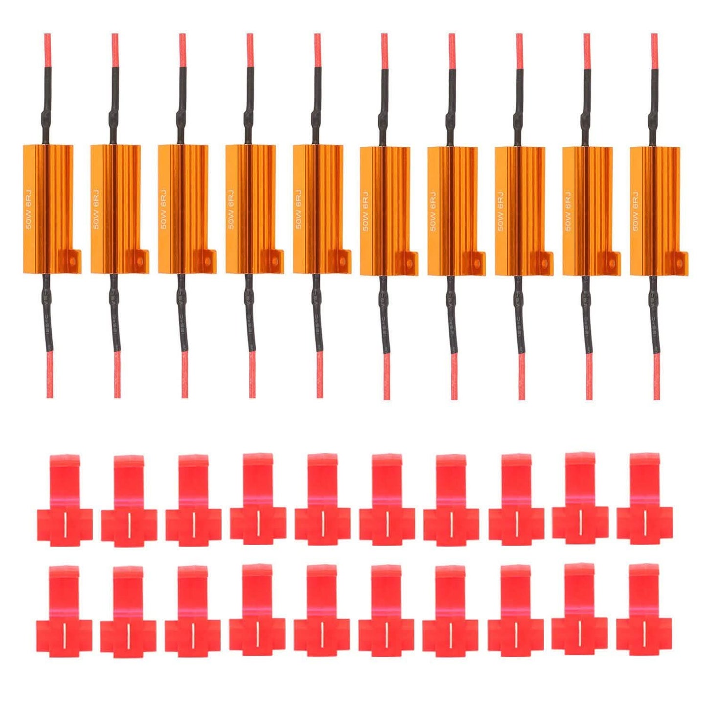 10-Piece: 50W 6Ohm Load Resistor